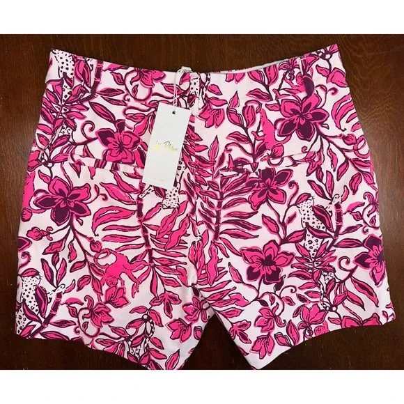 Lilly‎ Pulitzer Gretchen High Rise Shorts Elderflower Blossom Lil Escape Plan 2 - Picture 8 of 8